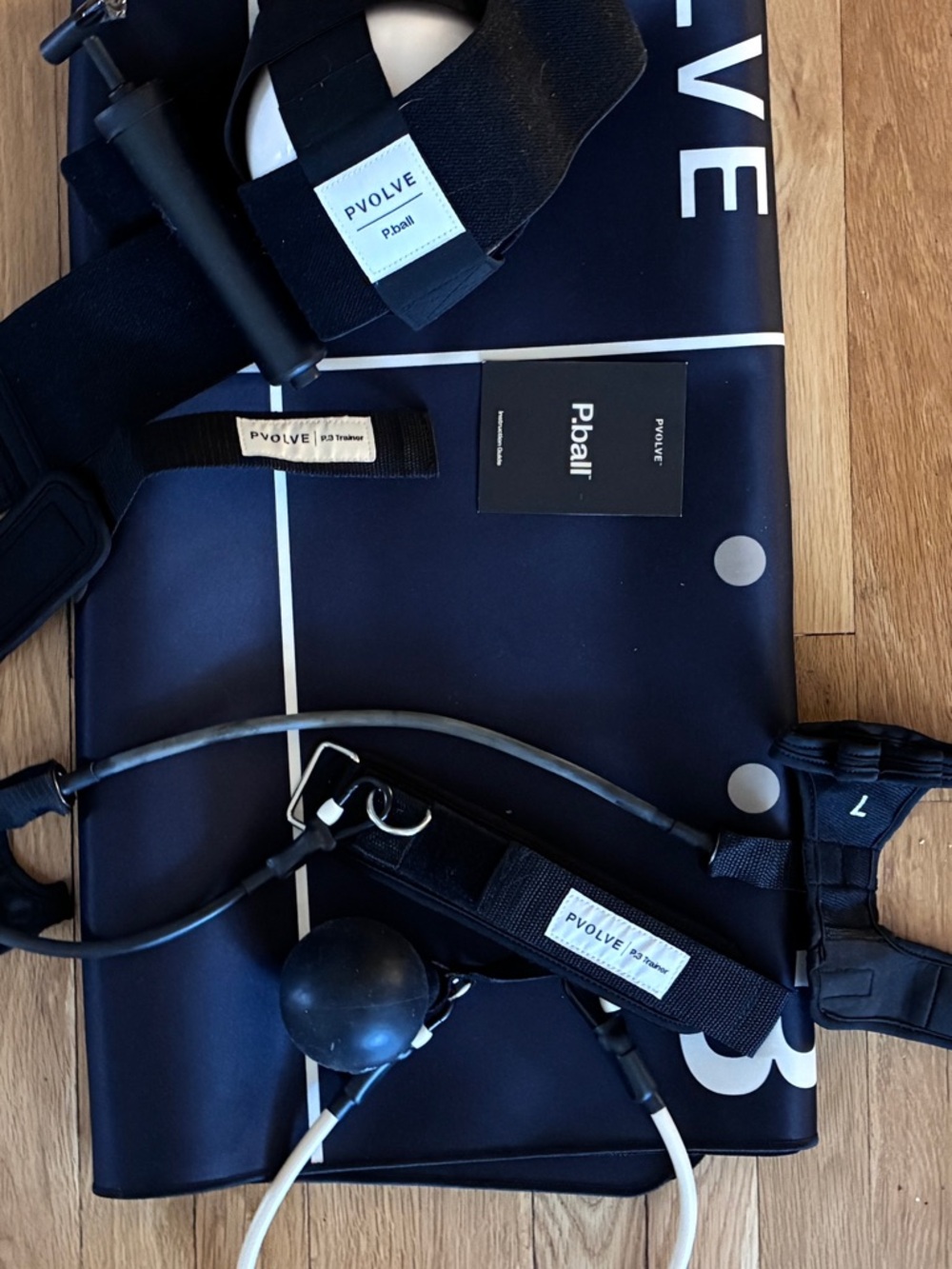 PVOLVE Black Resistance Trainer Mat and Accessories